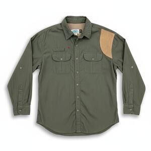 Gary Nesse USA Made Olive Field Shirt Mens 3X Workwear Utility